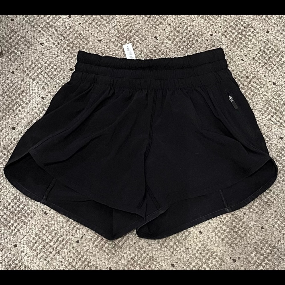 Lululemon Shorts w/ Zipper Pocket - Black - Size 4